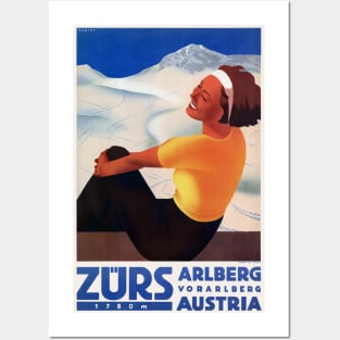 Zürs Austria Vintage Poster 1935 Posters and Art